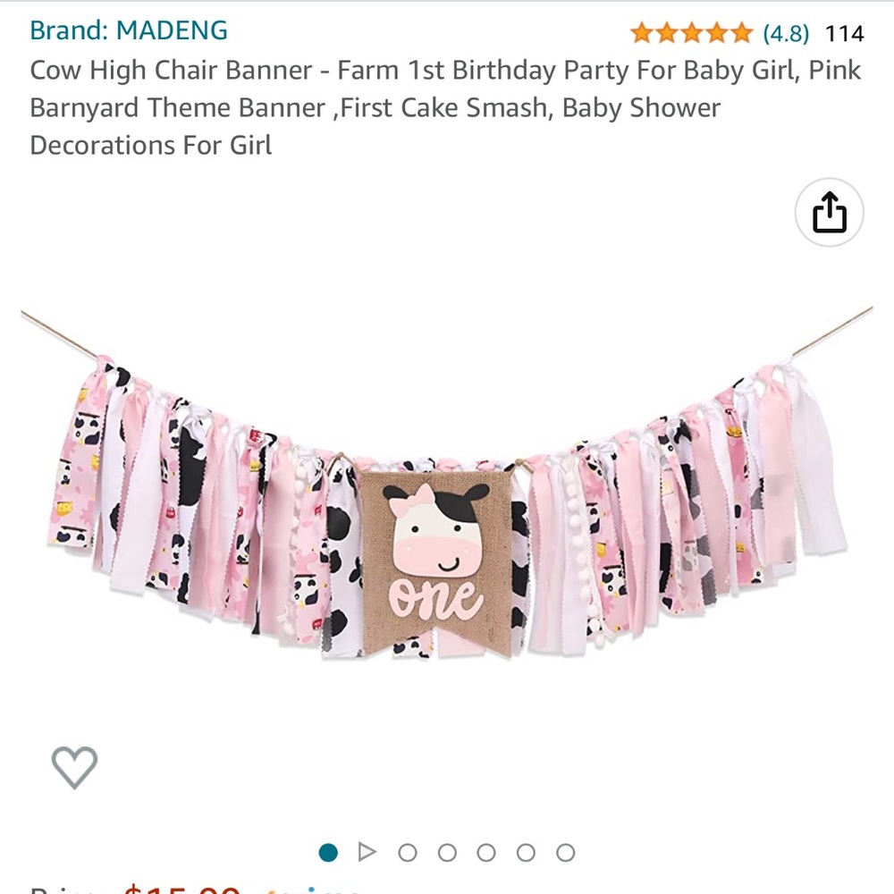 First Birthday party items - Picture 2 of 2